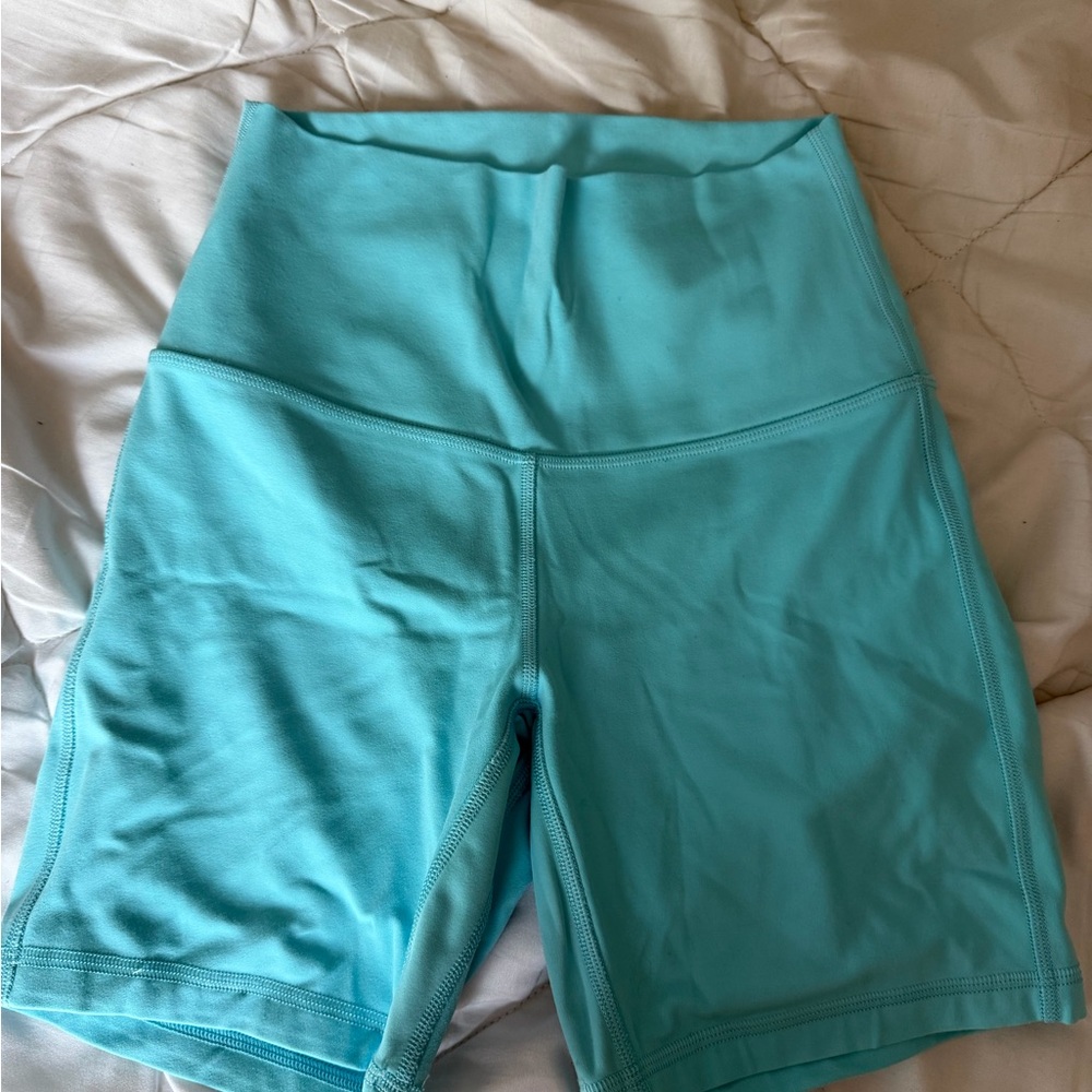 lululemon athletica High-Waist Teal Bike Shorts